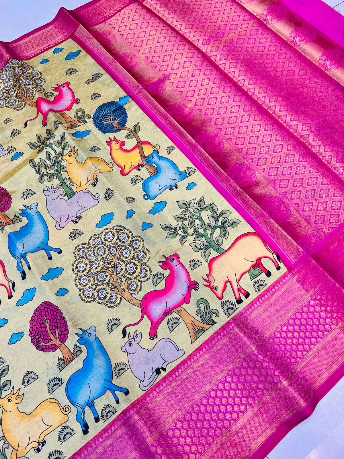 kalamkari tissue silk vol 2 Printed Non Catalog Sarees